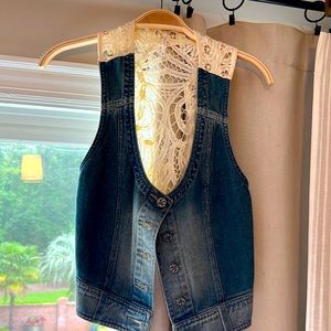 FREE PEOPLE blue Jean vest!